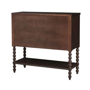 Cassettiera Decorativa Marrone Marocco a 2 Cassetti per Soggiorno, Design Unico - Product Image 3
