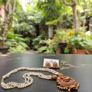 Temple Style <b>Pearl</b> Necklace <b>Set</b>-Fine <b>Jewelry</b> - Product Image 3