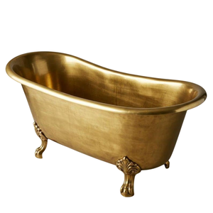 Baignoire autoportante en cuivre au design unique, finition cuivre antique, grande taille, écologique, pour salle de bain - Product Image 3