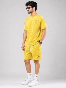 Conjunto de Verano para Hombre con Lavado Ácido, Estilo Casual, Dos Piezas, Tela Transpirable con Textura Vintage Lavada para un Estilo Urbano - Product Image 4