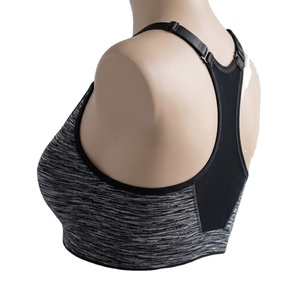 Soutien-gorge de sport sans couture en tissu Space-Dye, anti-humidité, avec bretelles réglables à boucle et dos nageur en maille, idéal pour le yoga (vente en gros) - Product Image 3