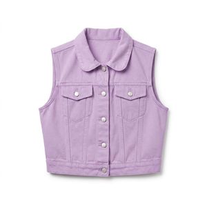 Chalecos vaqueros al por mayor para mujer con bolsillos de solapa, producción en masa de denim azul para minoristas de boutiques en EE. UU. - Product Image 4