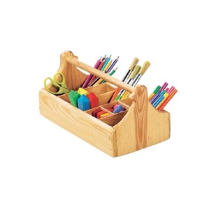 Durable Sustainable Wooden <b>Caddy</b> Storage Organizer for Home Office <b>Kitchen</b> Coffee Bar Bathroom Counter Farmhouse Home Decor - Product Image 2