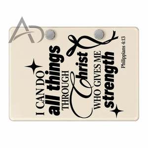 Lámina de Pestañas Religiosa con Diseño de Cristo, Impresa con Logotipo Personalizado, Puedo Hacer Todo a Través de Cristo, Lámina de Pestañas Sostenible con Imanes, OEM - Product Image 4