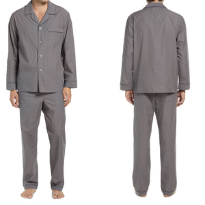 Nouvel Arrivage Personnalisé Ensemble de Pyjama Homme en Coton Teint en Pièce Tricoté, Confortable, Respirant et de Créateur - Product Image 1