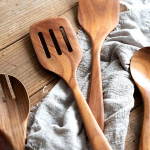 Handmade Wooden <b>Spoon</b> Set Natural Wood Kitchen Utensils Durable Craft Tools for Cooking <b>Serving</b> Rustic Style Natural Crafts - Product Image 2