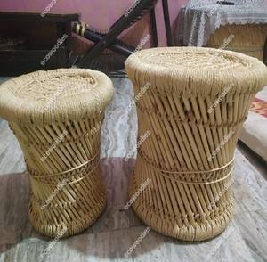 Taburete Otomano Multifuncional Decorativo de Madera Tejida con Cuerda Natural, Estilo Rústico, Ahorra Espacio, para Apartamento, Sala de Estar, Entrada - Product Image 4