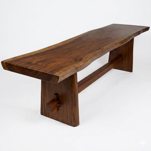 Banco de Espera para Hotel de Madera Maciza de Suar de Alta Calidad y Estilo Moderno con Diseño de Borde Natural, Muebles Comerciales Duraderos y Ecológicos - Product Image 2