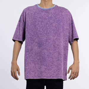โรงงาน OEM ผลิตเสื้อยืดผ้าฝ้ายแท้ 100% น้ำหนักมาก แบบเรียบ พร้อมโลโก้สั่งทำพิเศษ และจัดส่งทั่วโลกสำหรับแบรนด์ค้าปลีก - Product Image 6