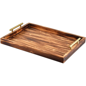 Bandeja de Servir Rectangular de Madera Chopra, Diseño Bohemio Grabado, Hecha a Mano, Duradera, para Uso Doméstico, Ecológica, Diseño Minimalista - Product Image 5