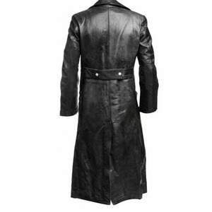 Veste en cuir décontractée pour homme, en similicuir PU, coupe ajustée, coupe-vent, double boutonnage, col montant, manches longues, doublure en soie, pour l'automne - Product Image 2