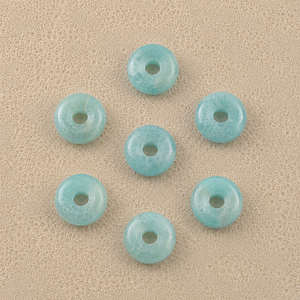 Colgante de Amazonita Lisa en Forma de Donut de 15mm, Verde Azulado, Gema, Cristal Curativo, Energía Reiki, Diseño para Fabricación de Joyas - Product Image 3
