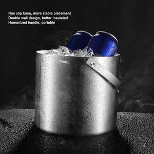 Seau à glace en acier inoxydable à double paroi isolé de haute qualité, design classique, en métal premium pour seaux Direct - Product Image 4