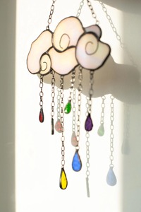 Cloud Shape <b>Rainbow</b> Drop Sun Catcher Hanging Decor For Window Bedroom Nursery Colorful Artistic Home Accent Piece From India - Product Image 6