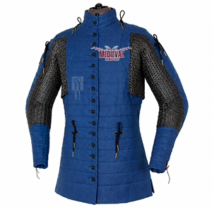 Gambesón Medieval con Malla Metálica, Abrigo de Manga Larga, Armadura Acolchada de Algodón, Disfraz de Cosplay, Traje para Festival de Halloween - Product Image 3