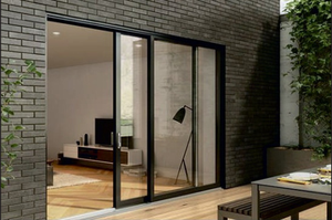 WISE COMPANY <b>Sliding</b> Glass Door Aluminum Frame Powder Coated Modern Villa Outdoor Use Windproof All Seasons Black Silver <b>White</b> - Product Image 4