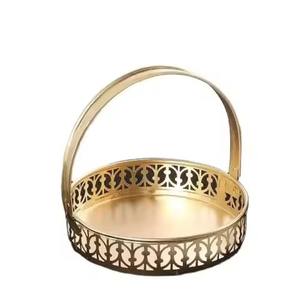 Cesta de regalo multiusos de metal, cesta de almacenamiento para frutas, pan, aperitivos, cesta de regalo para mesa de cocina - Product Image 5