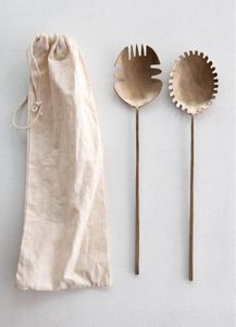 Professional grade Metal salad server set designed for <b>chefs</b> and home cooks who value durability and style - Product Image 3