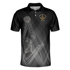 Camiseta polo multicolor personalizada de la Orden de la Estrella del Este Masónica para mujer, camisetas polo de manga corta de alta calidad hechas a medida. - Product Image 4