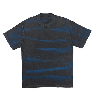 Camiseta de Manga Corta con Cuello Redondo y Estampado Tie Dye para Hombre, Corte Regular, Informal, 100% Algodón, Diseño con Patrón Tejido - Product Image 1