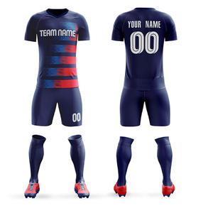 ชุดฟุตบอลสีดำขาว โพลีเอสเตอร์ ชุดแข่งฟุตบอลครบชุด ระบายอากาศ แห้งเร็ว รับสกรีนชื่อทีม แบบเข้ารูป - Product Image 4