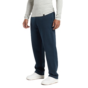 Men's Navy Blue Elastic Waist Sweatpants Casual Midweight Cotton <b>Spandex</b> <b>Pants</b> Flat Front Design Autumn Style Side Pockets 2027 - Product Image 3