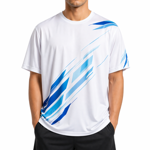 Camiseta de Sublimación Tejida Transpirable Ecológica de Alta Calidad para Hombre, 100% Algodón, Hecha en Pakistán, Personalizada, de Manga Corta y Cuello Redondo - Product Image 1