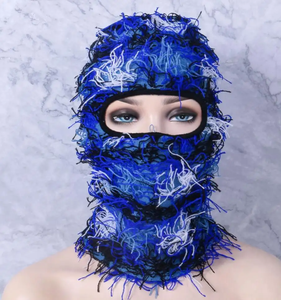 Unisex Camouflage Acrylic Knit Balaclava Beanie <b>Face</b> <b>Mask</b> <b>Winter</b> Hat Outdoor Casual Style 56-58CM Adult Size Hand Knitted - Product Image 5