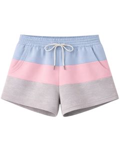 Sky Blue Pink <b>Grey</b> <b>Women</b> Lounge <b>Shorts</b> Elastic Waist Drawstring Soft Cotton Polyester Casual Sleepwear Summer Comfy <b>Shorts</b> - Product Image 1