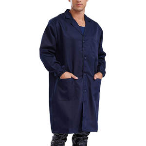 Blouse médicale pour homme la plus vendue, 100 % coton tissé, haute qualité, respirante, manches longues, blanche, unisexe, usage hospitalier, vente en gros - Product Image 6