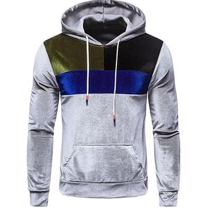 Latest Design Customized Winter Men Hoodie Slim Fit Blank Velvet <b>Velour</b> Hoodie Pullover <b>Sweatshirt</b> Jogging Hoody Gym Fit Wears - Product Image 1