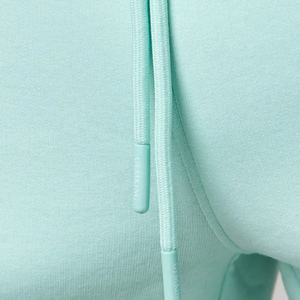 Mens Mint Green Solid Eco-Friendly Fleece <b>Shorts</b> Elastic Waist Lightweight Workout Running Fitness Casual Activewear - Product Image 6