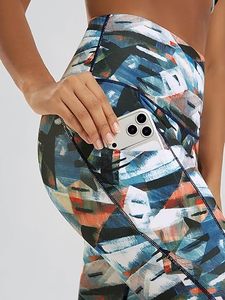 Leggings Capri de yoga taille haute pour femmes avec poches, contrôle du ventre, non transparents, pour l'entraînement et la course à pied - Product Image 2