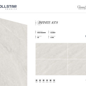 Carreaux de porcelaine brillants effet pierre design, grand format 800x1600, 1200x1800, 750x1500 mm, pour intérieur de luxe - Product Image 1