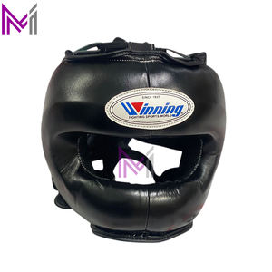 Nouvel ensemble d'équipements de boxe personnalisés Winning, kit de sparring en cuir véritable, ensemble de boxe 3 pièces avec protège-tête intégral, protège-guêtres et gants - Product Image 4