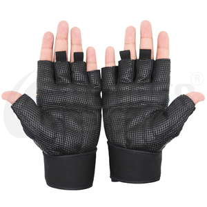 Gants de sport demi-doigts haut de gamme légers, respirants, en Spandex et cuir, durables et ajustables pour l'exercice, la musculation et le bodybuilding - Product Image 3