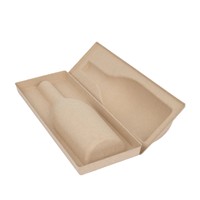 Gevormde papierpulp tray, ecologisch biologisch afbreekbaar, natgeperst pulp inlay voor verpakkingen van likeur- en wijnflessen in geschenkdozen