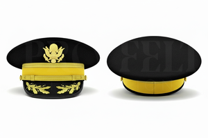 Premium Quality Black Gold Embroidered Peak Cap Orange Band Formal Uniform Style <b>Hat</b> Custom Design Outdoor Accessory Caps - Product Image 5