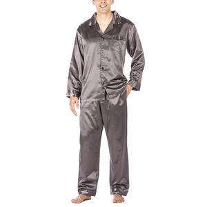 Pijama de Seda Pura de Alta Calidad 2026, Ropa de Dormir para Hombre, Camiseta de Manga Larga y Pantalones de Seda - Product Image 4