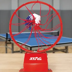 Aro de Baloncesto Portátil Resistente Rojo Icónico Stag con Acero Suave de 20 mm y Red para Entrenamiento en Cancha - Product Image 3