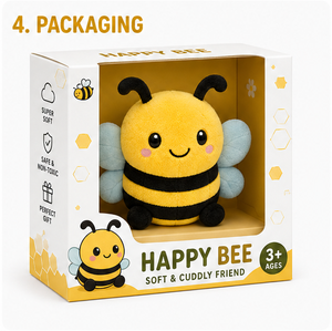 Peluche abeille pour chien, jouet à mâcher mignon pour chien, jouet couineur pour chien, jouet durable pour animaux de compagnie, jouet de dentition pour chiot, jouet interactif pour chien - Product Image 5