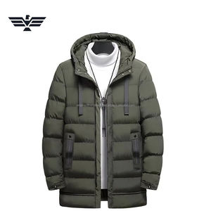 Chaqueta Acolchada de Invierno Personalizable para Hombre, 80% Relleno, 200g-250g, Cierre de Cremallera, Capucha, Estilo Casual, Patrón Geométrico - Product Image 3