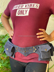 Suede Leather Hip Bag Waist <b>Pocket</b> <b>Belts</b> Leather Stylish Fanny Pack Multi Uses Travel <b>Belts</b> - Product Image 3
