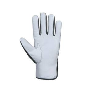 Gants de travail réfléchissants en cuir de mouton grainé pour la sécurité, la construction, la protection individuelle, l'assemblage et la conduite - Product Image 3