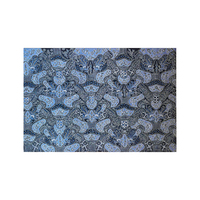 Kain Katun Batik Tulis Indonesia Buatan Tangan dengan Motif Sekar Jagad Tradisional, Warna Indigo Biru, Bahan Tekstil Premium