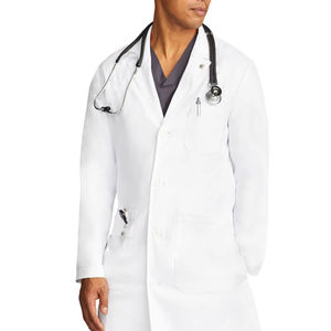 Fashionable Designed <b>White</b> Hospital Custom Comfortable Woven <b>Long</b> <b>Sleeves</b> Nurse Medical Lab Coat for <b>Women</b> - Product Image 4
