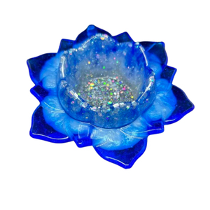 Elegant Amethyst Glass Memorial <b>Tealight</b> <b>Holder</b> For Cremation Ashes Handcrafted Sympathy Keepsake & Remembrance Gift for Home - Product Image 6