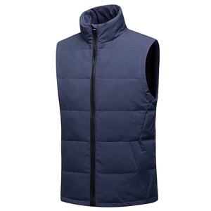 Gilet rembourré pour hommes bouffant à bulles hip hop décontracté personnalisé pour les sports automne hiver gilet chaud fermeture éclair avec poches latérales oem - Product Image 3