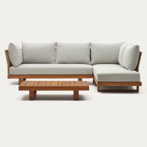 Modern Design Patio Furniture <b>Sofa</b> Set With Teak Wooden Frame <b>Material</b> for Home Furniture Decoration and Garden Furniture - Product Image 3