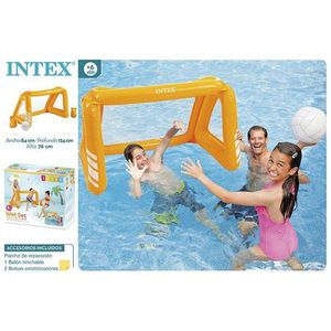 Porta da calcio gonfiabile Intex 84x134x76 cm con pallone e kit di riparazione per bambini e famiglie, gioco acquatico - Product Image 1